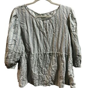 🖤 Time and Tru Swiss dot peplum blouse size XXL